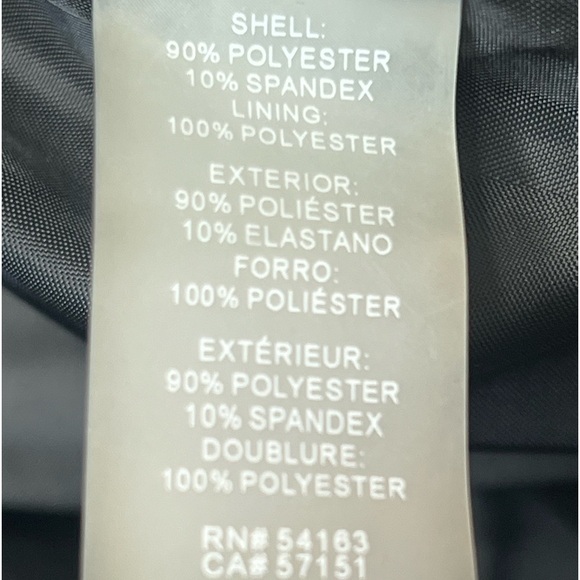 Calvin Klein Luxe Black Velvet Sharp Shoulder Collareless blazer Womens 6 P - Picture 9 of 16